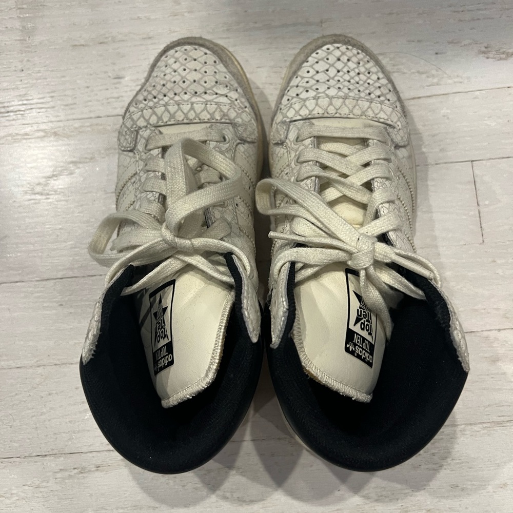 Adidas Top Ten Hi Python Snake Print Sneakers – White/Black - Picture 3 of 7